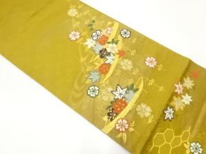 楓模様刺繍袋帯